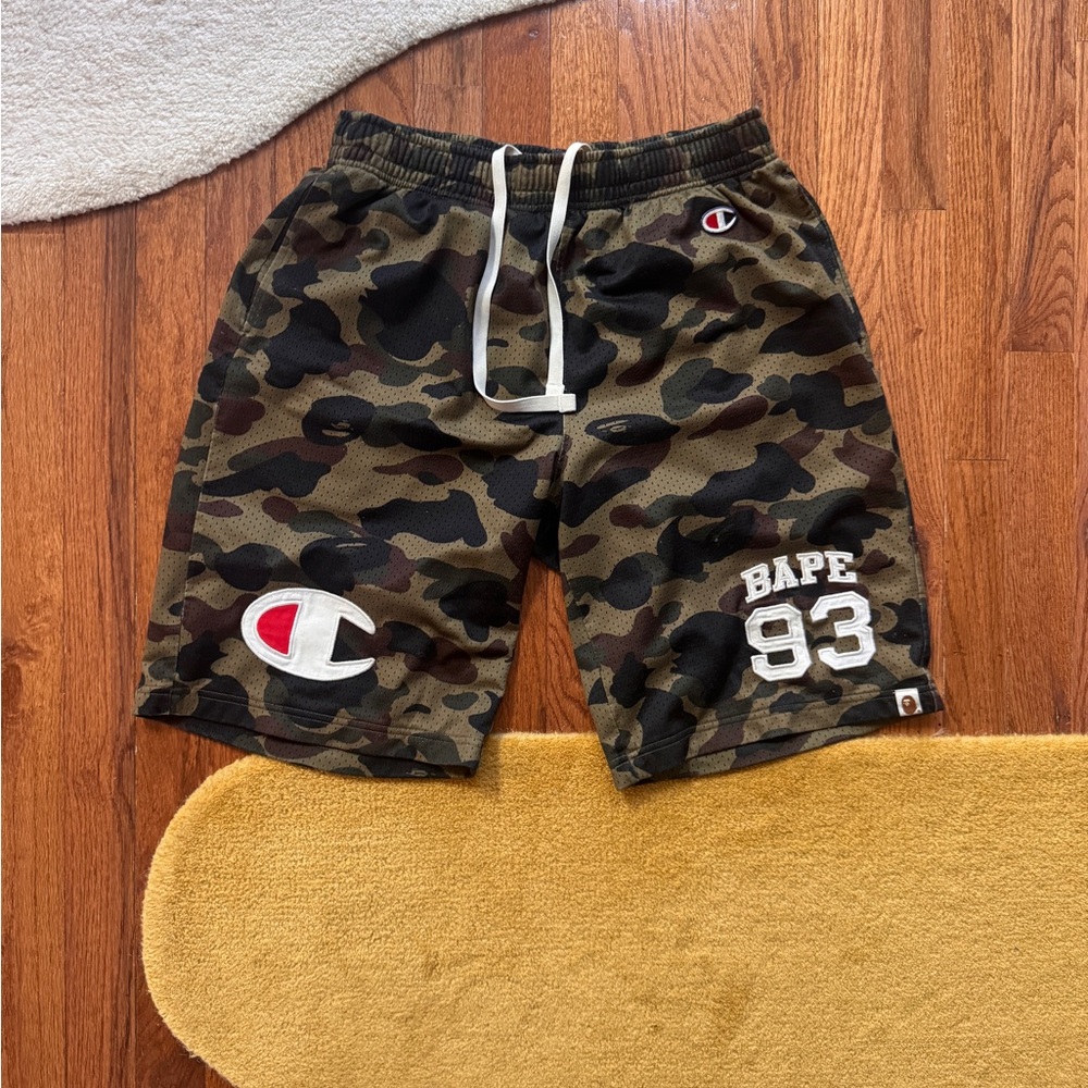 BAPE x Champion Camo Men's Athletic Shorts size XL (rare)